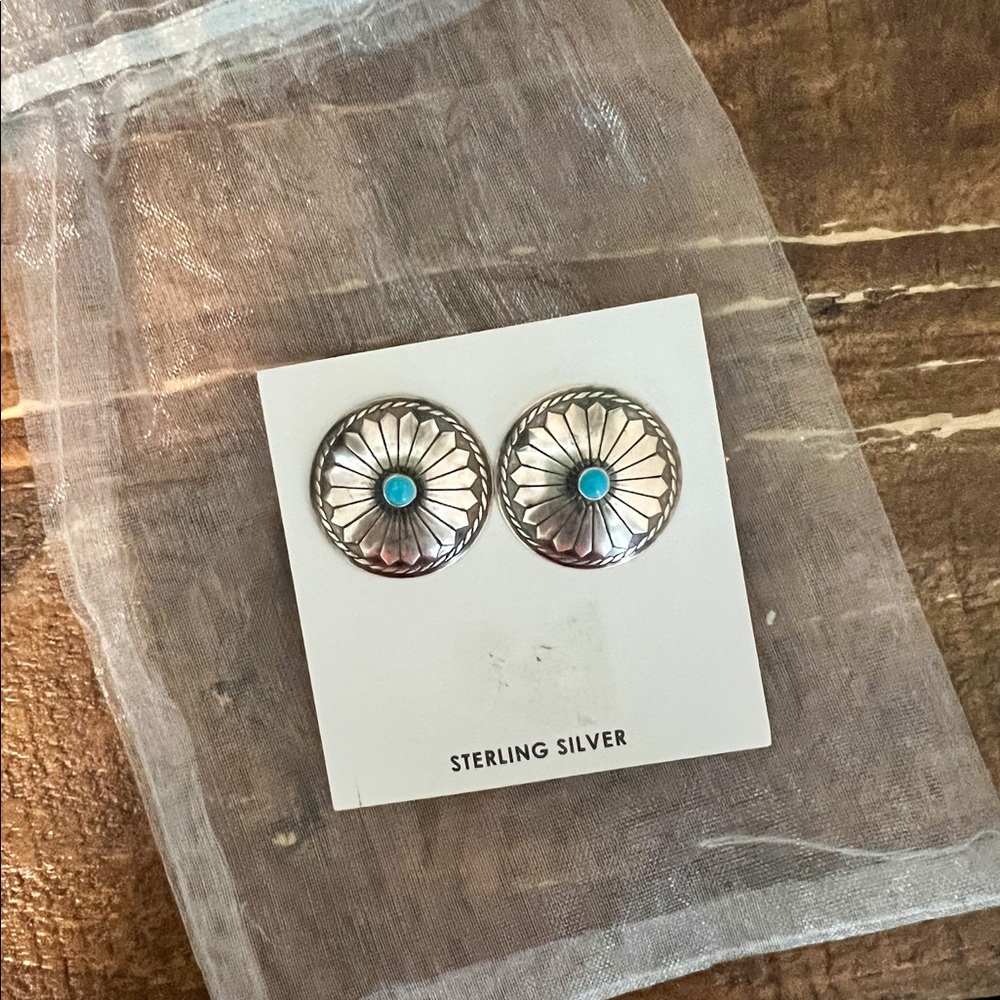 Sterling Silver Conch Earrings - image 1